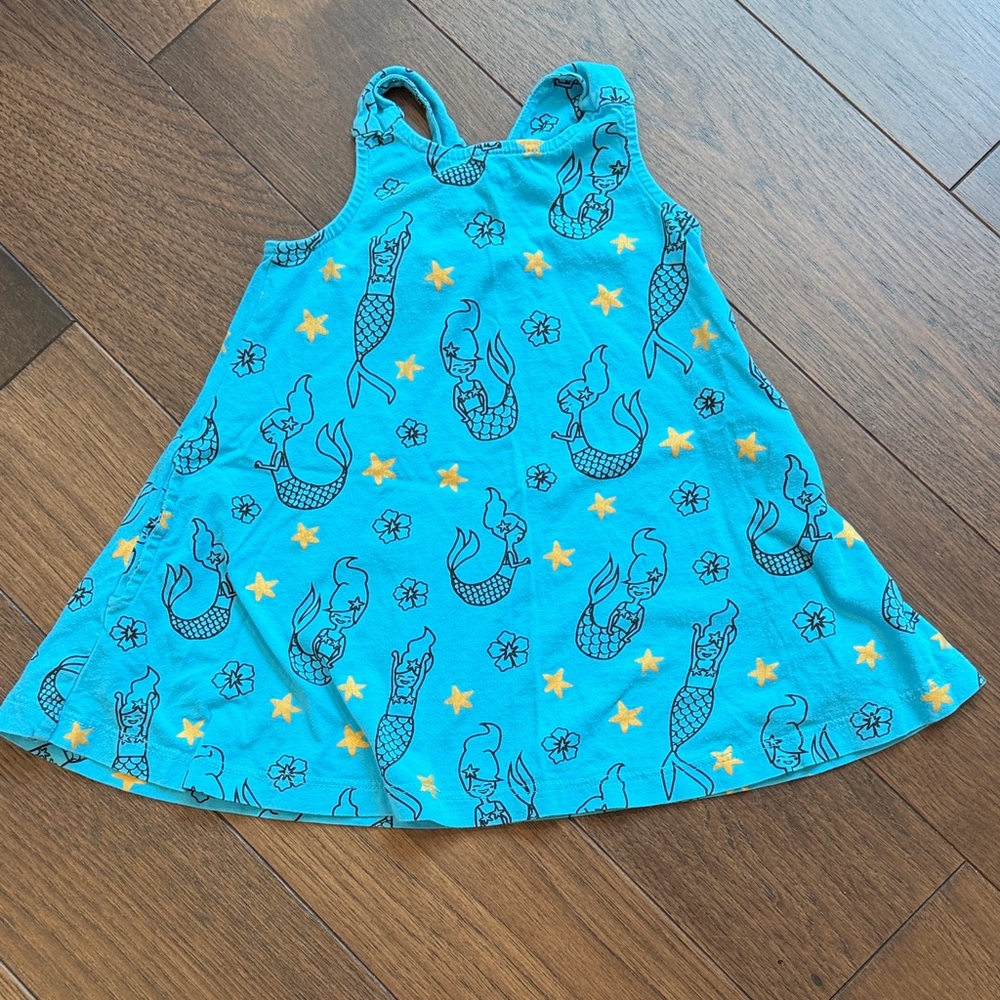 Frankie & Sue Blue Mermaid Print Dress with Gold Stars 18-24 Months C17-027